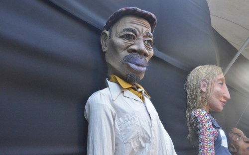 Giant puppets take a rest at HIFA