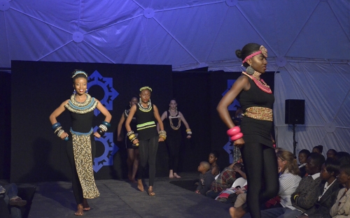 Models showcase clothes accessories from local Zimbabwean designers