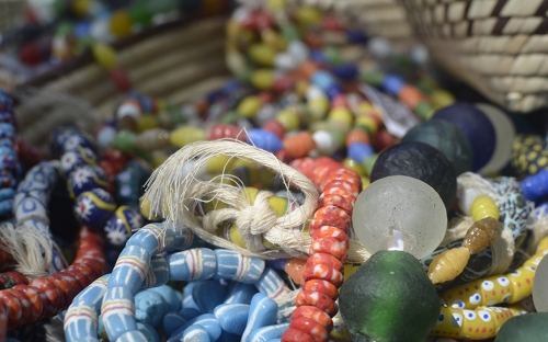 Recycled glass beads