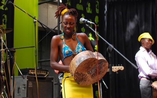 Hope Masike performing at HIFA, Zimbabwe