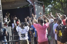Crowd participation at the Sulumani Chimbetu show