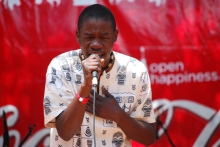 Mokoomba  lead singer Mathias Muzaza