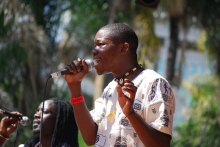 Mathias Muzaza lead singer of Mokoomba