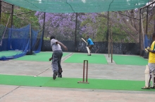 Students from Mutare Polytechnic practising in the nets