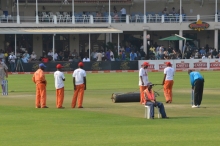 Ground staff looked smart with their Eagles overalls and Econet T-shirts and caps