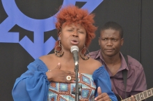 Prudence Katomeni Mbofana sings here heart out